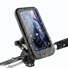 Soporte impermeable para celular en moto o bicicleta: Montaje seguro en manillar