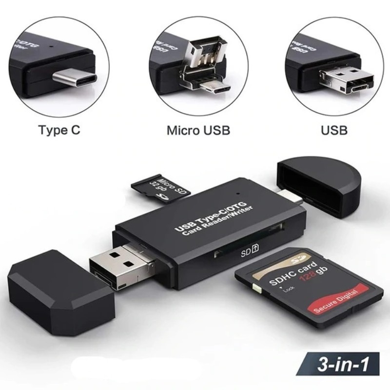 Lector de tarjetas SD y Micro SD USB Tipo C 3.0